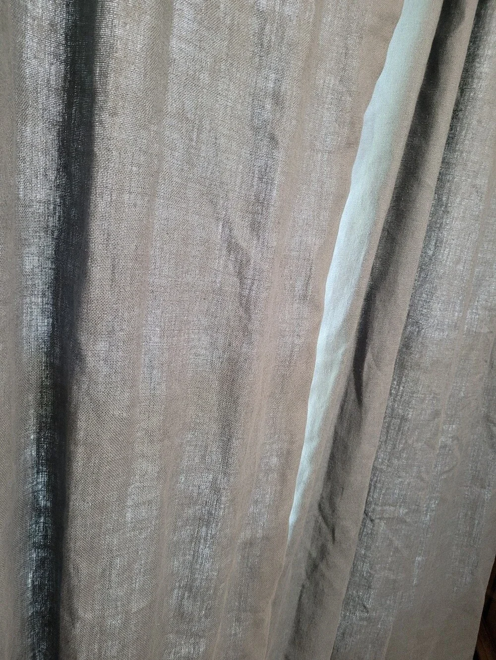 Restoration Hardware Belgian Linen Drapery  Pannels French Blue 50x96 Rod Pocket
